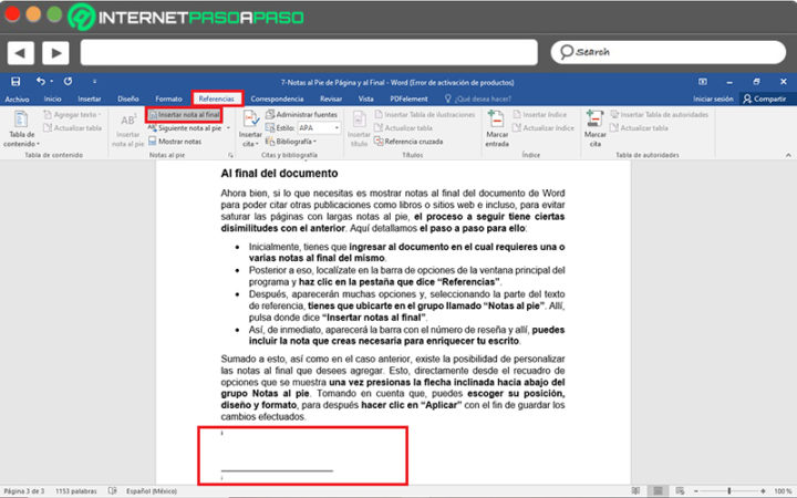 Notas Pie De P Gina Y Al Final En Word Qu Son Gu A