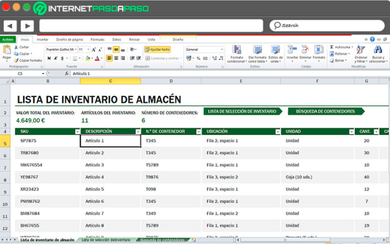 Hacer Un Inventario En Excel Gu A Paso A Paso