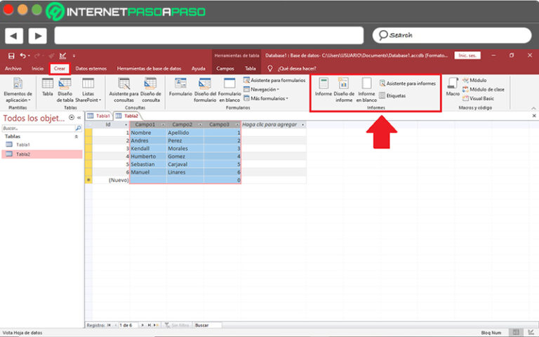 Crear Informe Básico en Access Guía Paso a Paso 2025