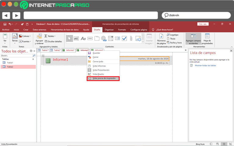 Crear Informe B Sico En Access Gu A Paso A Paso