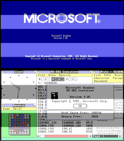 What unique features did the first version of Windows that came out have?