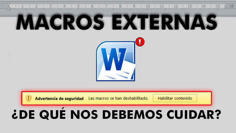 What should we be careful before running external macros in Word?