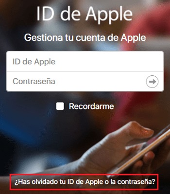 Recuperar contraseña id apple acceder iCloud