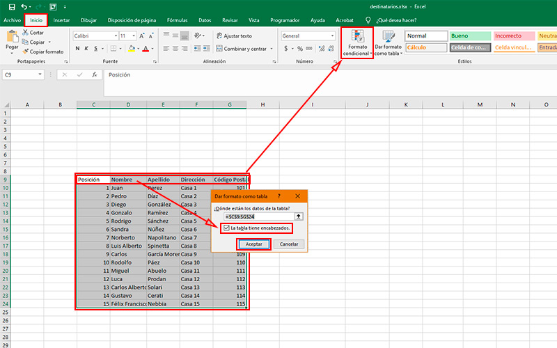 Pasos para darle formato a tus tablas de Excel para hacerlas más atractivas visualmente