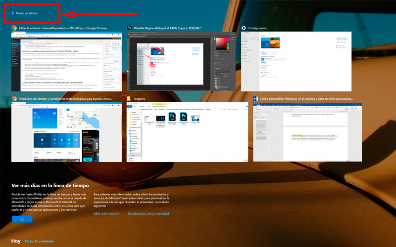 Aprende a configurar varios escritorios en Windows 10 fácil y rápido