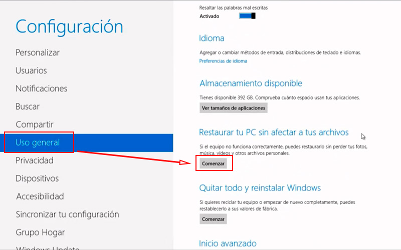 Asesorar Los invitados formación Restaurar Windows 8 sin Perder Archivos 】Guía Paso a Paso ▷ 2023