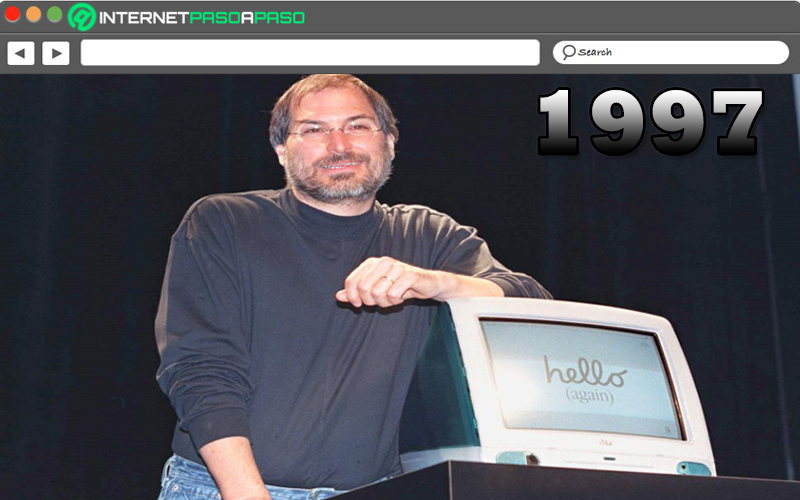 1997 – Se genera la vuelta de Steve Jobs a Apple y lanzan el primer iMac