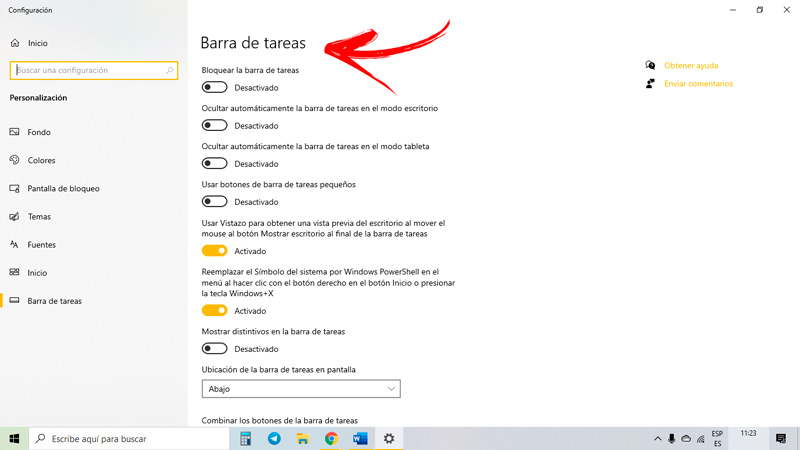 Aprende paso a paso cómo personalizar la barra de tareas de Windows 10