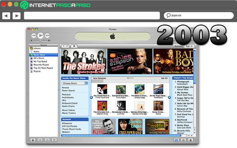 2003 – The iTunes Store opens 