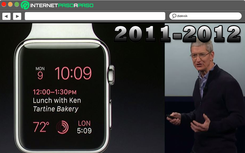 2011 y 2012 - La compañía queda a cargo de Tim Cook y presenta el Apple Watch