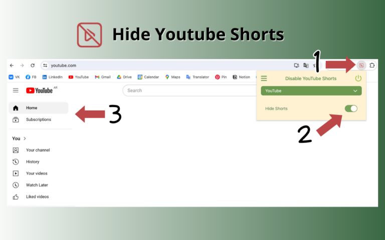 ocultar shorts de youtube