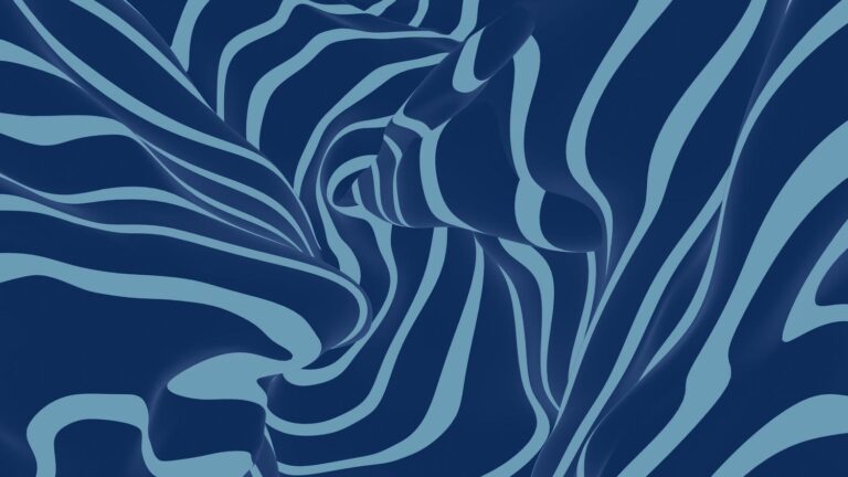 Representación abstracta de flujos líquidos en azul y blanco que simbolizan la arquitectura fluida y eficiente de Liquid AI.