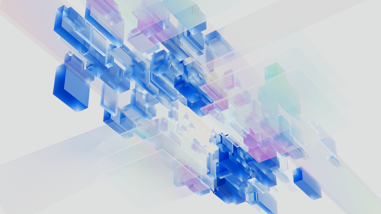 Bloques digitales tridimensionales organizados, representando datos estructurados y valores tipados, alejándose de la generación de texto libre.