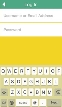 Type username password to access Snapchat