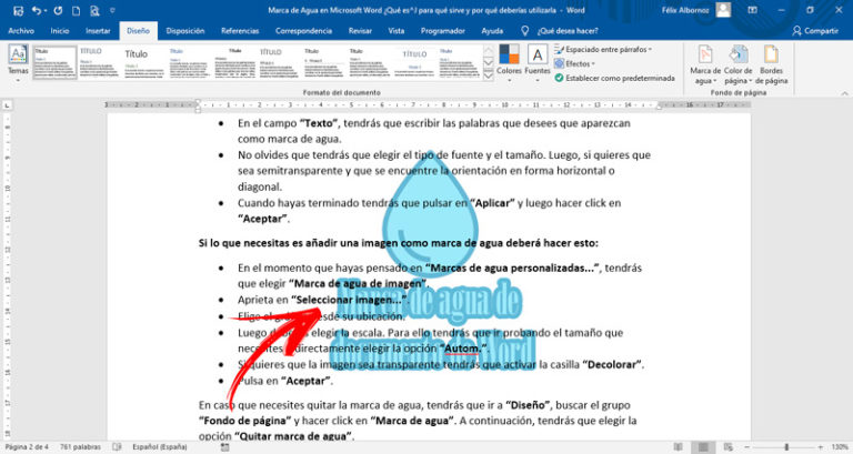 Marca de Agua en Word Qué Es Cómo Diseñar una 2024