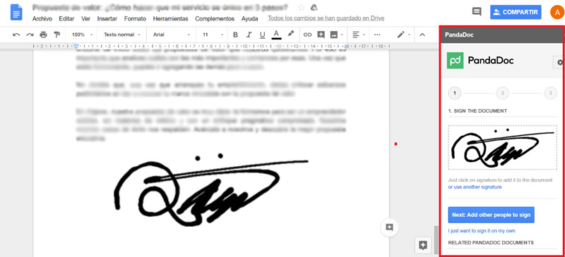 Add signature to your documents