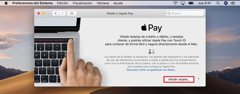 Add card on Mac