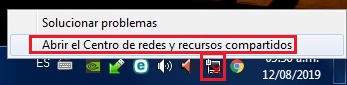 Abrir centro de redes y recursos compartidos