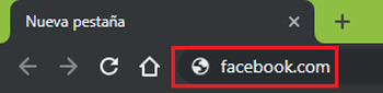 Acceder a Fb directamente desde la barra del navegador