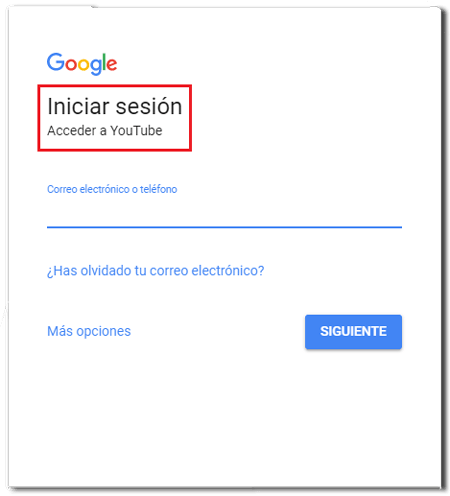 Sign in Youtube with Google account