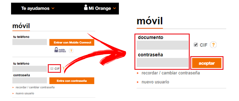 Acceder cuenta correo Orange desde area cliente