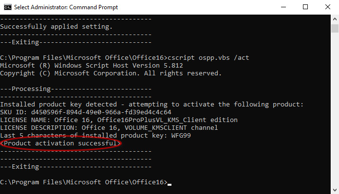 office 365 activation script cmd