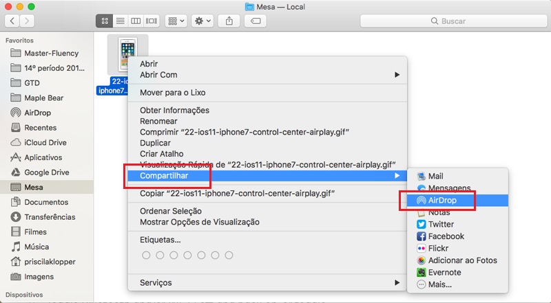 Activar compartir ficheros con Airdrop en Mac