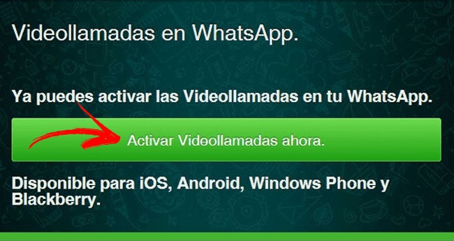 Activar las videollamadas para Whatsapp gratis