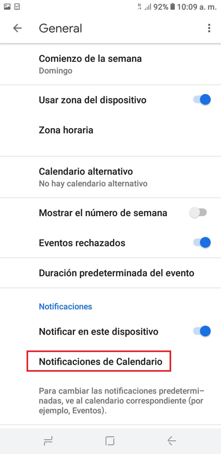 Activar o deshabilitar las notificaciones de los eventos y recordatorios de Google Calendar