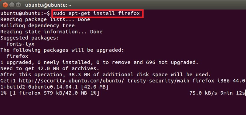 Comandos actualizar firefox linux ubuntu