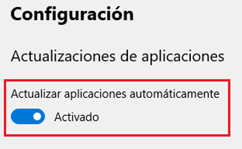 Actualizar aplicaciones automaticamente Windows 10