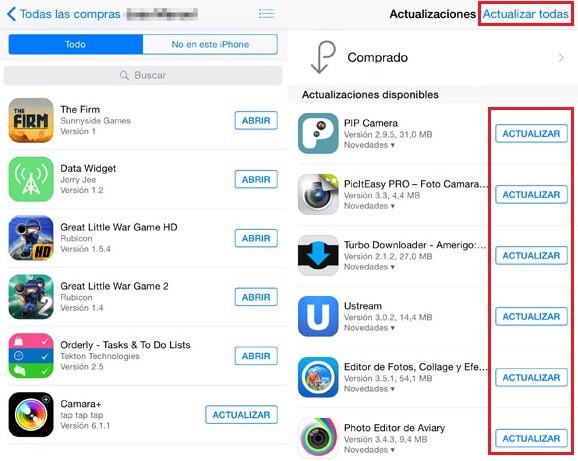 Actualizar app Clash Royale vía iTunes