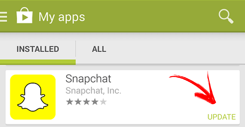 Actualizar instalar Snapchat nueva version Android
