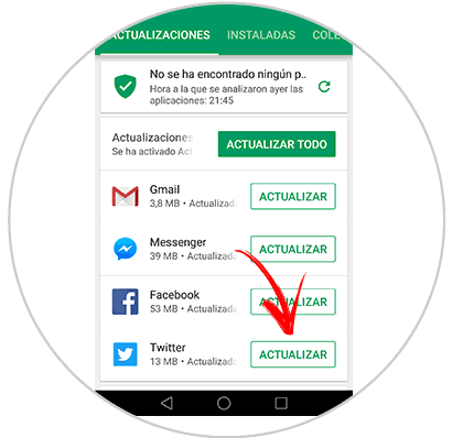 Actualizar instalar nueva version APP Twitter Android
