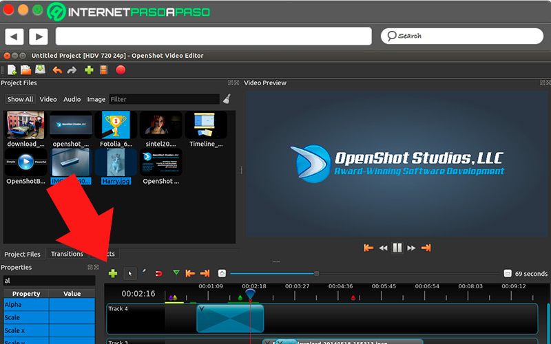 Add new videos in OpenShot for Linux