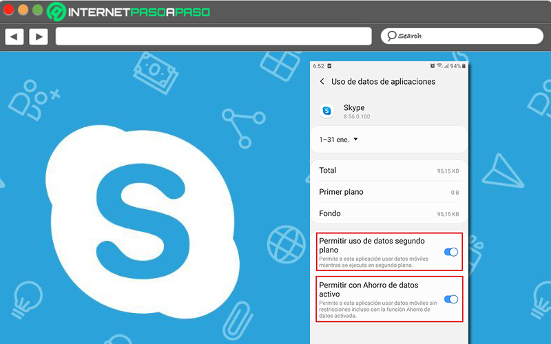 Ahorrar los datos móviles al manejar Skype desde Android