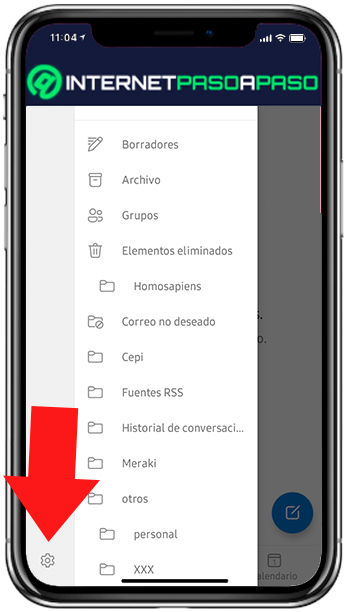 Access the Outlook confiuration on Android