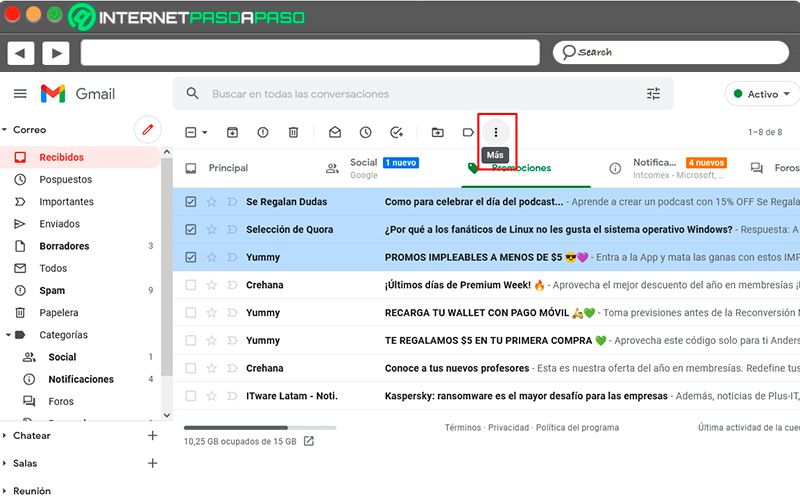 Anular suscripciones en Gmail