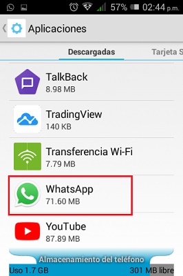 Aplicaciones; Whatsapp