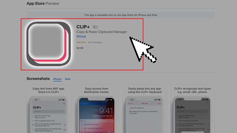 App administradora de portapapeles Clip+