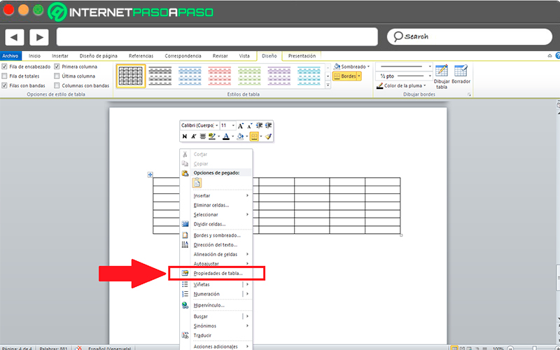 Learn step by step to configure the alignment of your tables in Microsoft Word