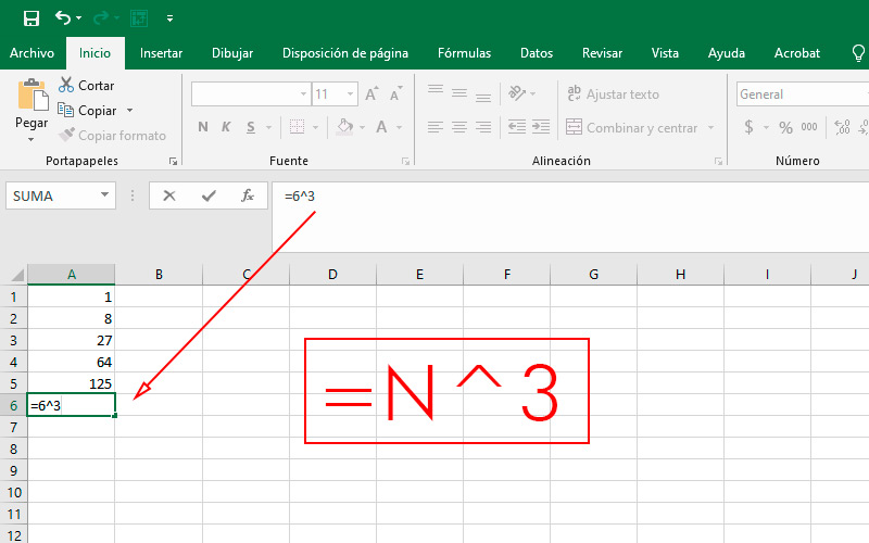Aprende paso a paso a elevar exponencialmente cualquier cantidad de una tabla en Excel al cubo