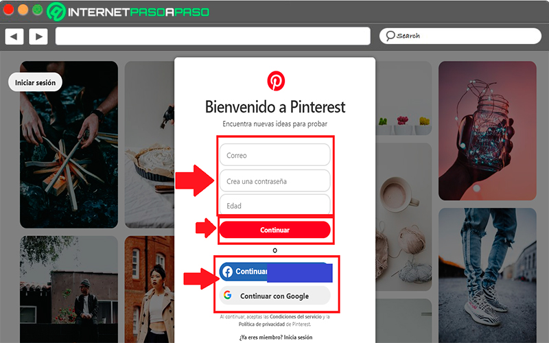 Learn step by step how to create an account on Pinterest