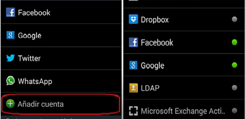 Añadir cuenta Gmail a Android