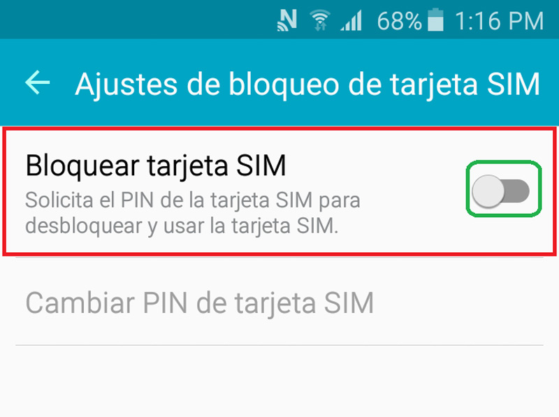 Bloquear SIM en teléfonos Android
