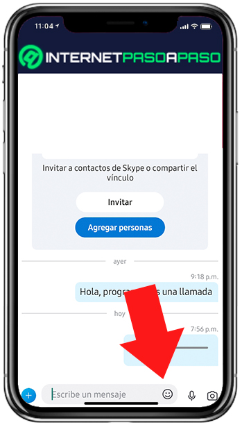 Buscar emojis en Skype para Android