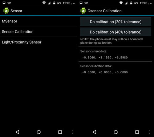 Calibra el giroscopio smartphone Android