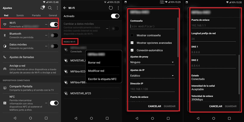 Cambiar DNS Android