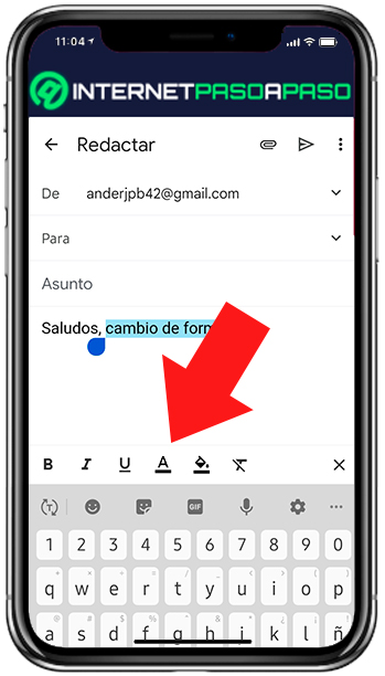 Cambiar algunos ajustes de texto en correos de Gmail desde Android