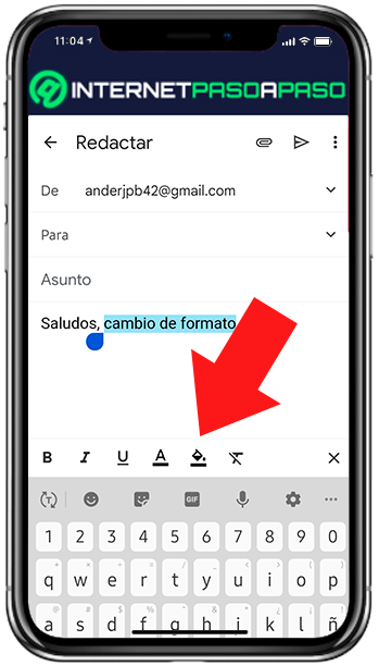 Cambiar color en los textos de Gmail para Android